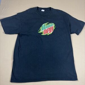 Vintage Mountain Dew Xbox T-Shirt Men's XL Black Double Sided Y2K